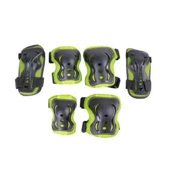 Набор защиты Tech Team Safety line 700 черно-салатовый (РАЗМЕР M)